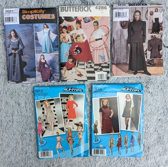 Costumes & Project Runway Pattern Bundle Simplicity Butterick - Picture 1 of 4